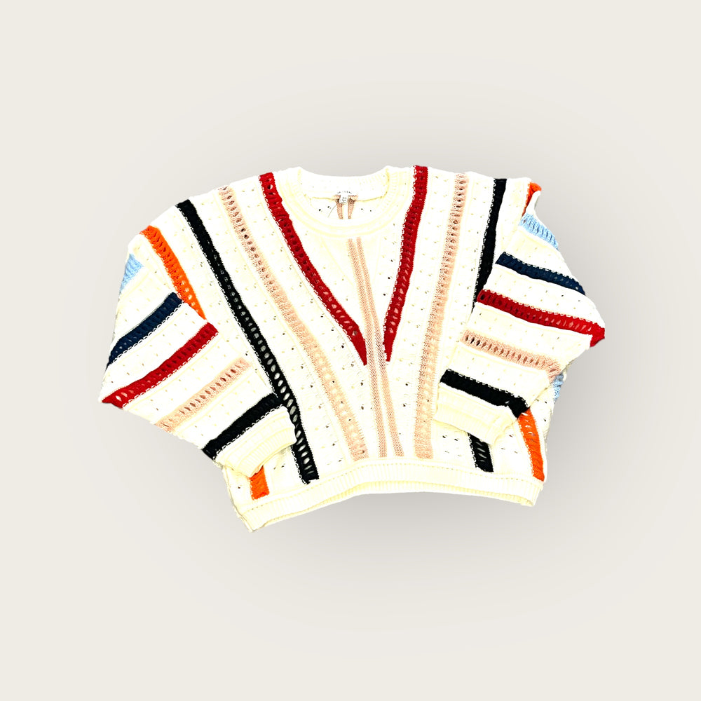 Spring Stripe Knit Sweater