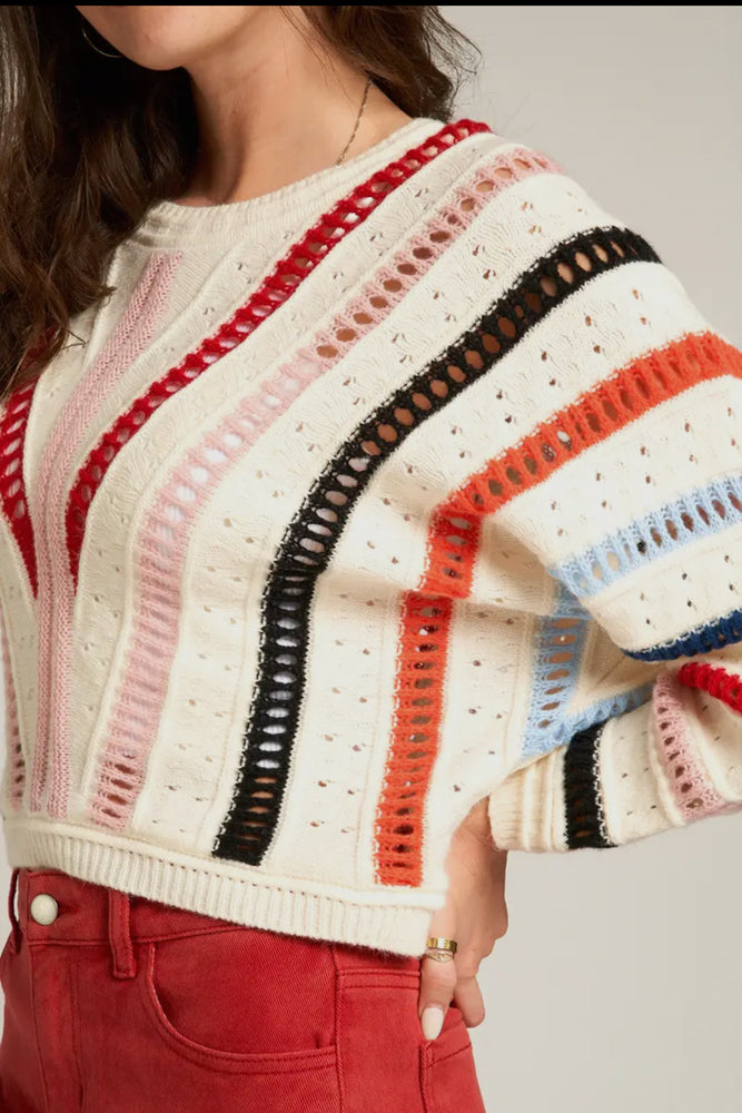 Spring Stripe Knit Sweater