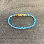 Blue Beaded Beach Bracelet