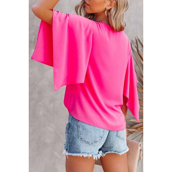 Slit cheap sleeve blouse