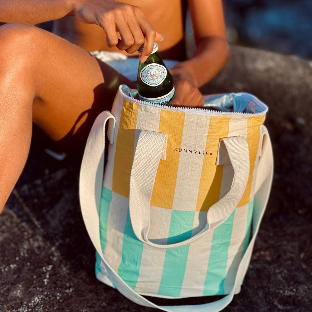 Striped Drinks Cooler Bag