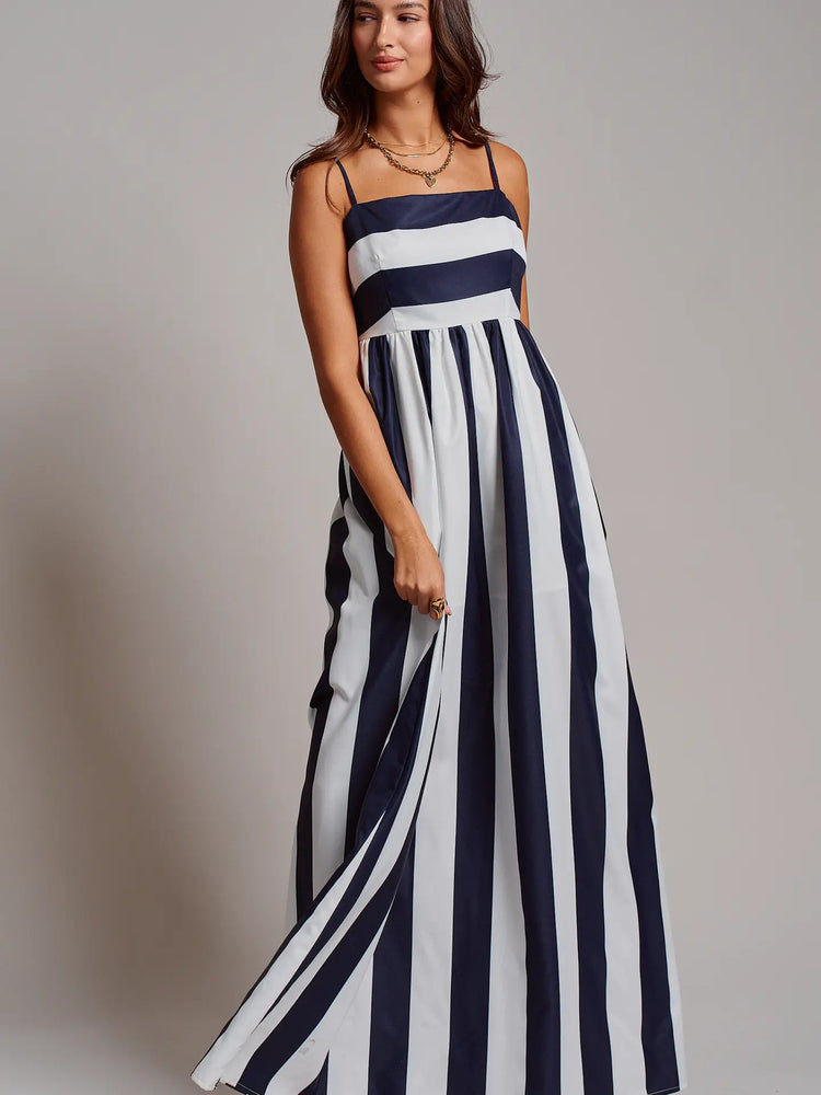 Vertical Stripe Smocked Back Maxi Dress – Yup Sup