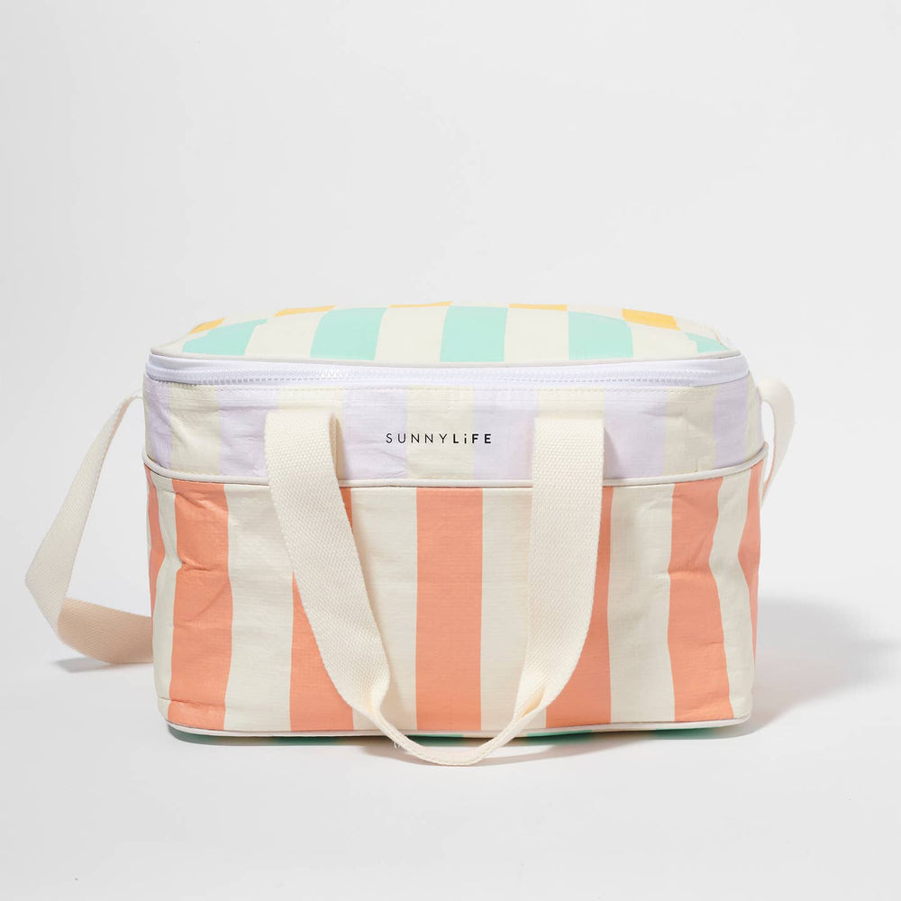 Large Striped Cooler Bag