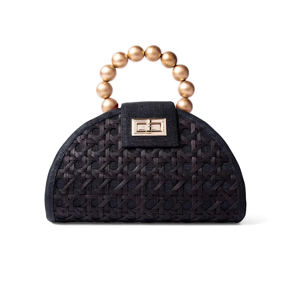 Statement Evening Black and Gold Bag