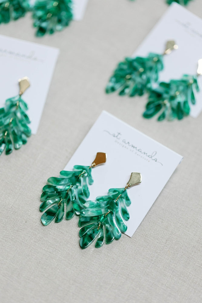 Petite Palm Drop Statement Earrings