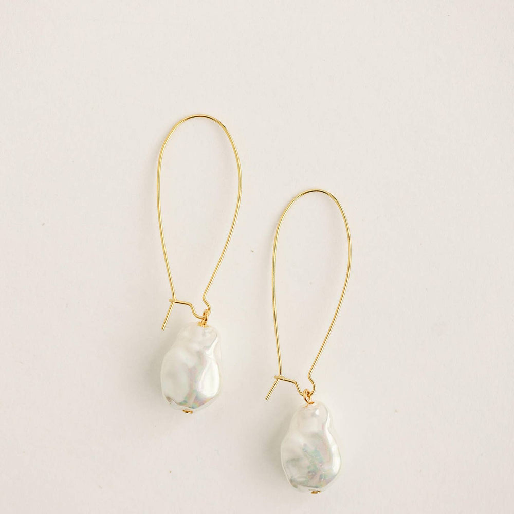 Natural Pearl Minimalist Threader Earrings