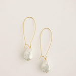 Natural Pearl Minimalist Threader Earrings