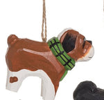 Plaid Scarf Dog Ornament