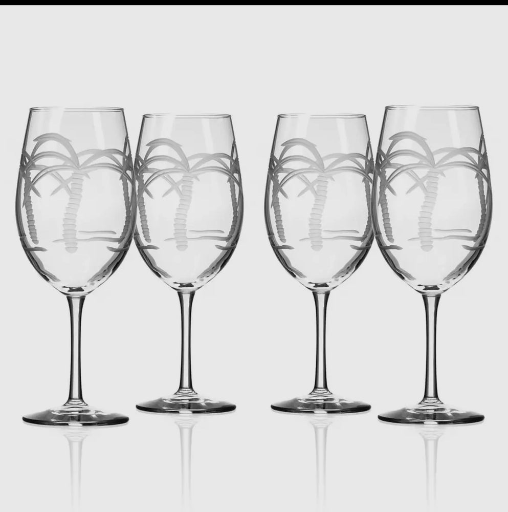 Palm Tree Wine Glass