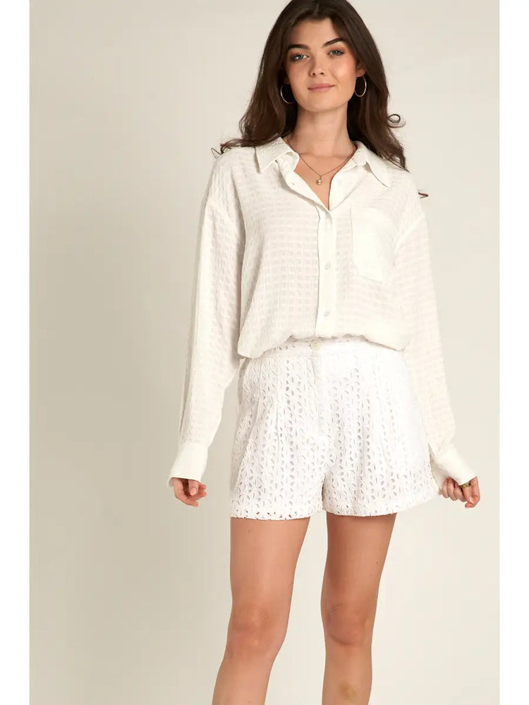 Cotton Eyelet Shorts