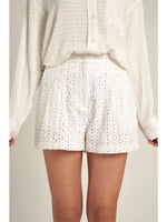 Cotton Eyelet Shorts