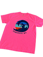 Neon Shark Surfer T-Shirt - Humarock, MA