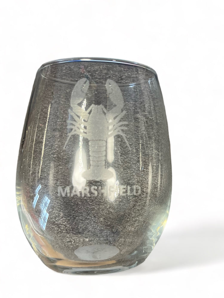 Marshfield Lobster Stemless Wine Glass