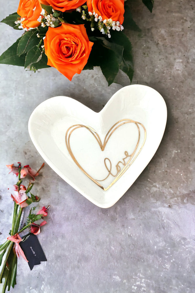 Heart Shaped “Love” Trinket Dish