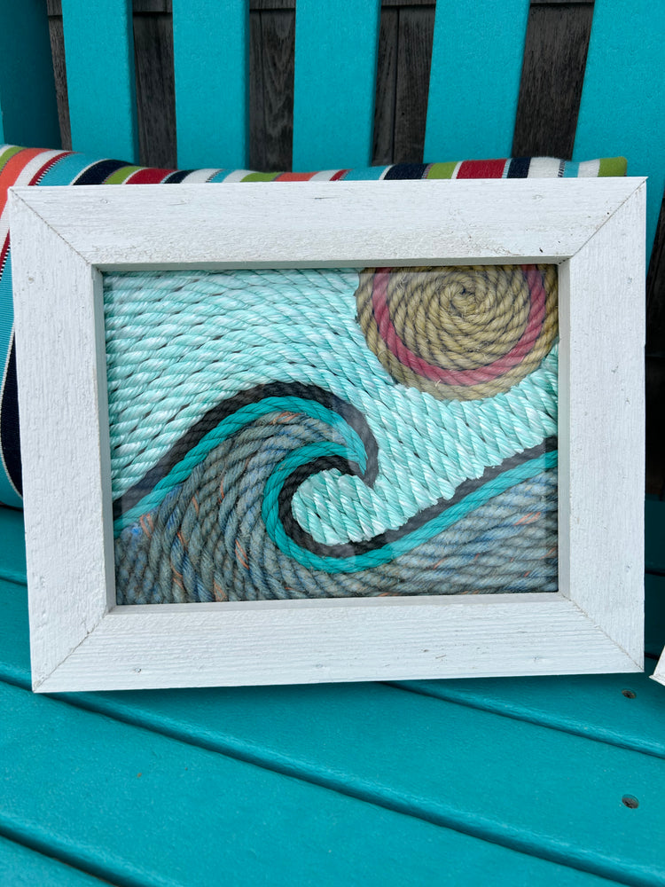 Framed Rope Wave Artwork