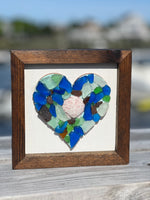 Seashell & Seaglass Heart Decor