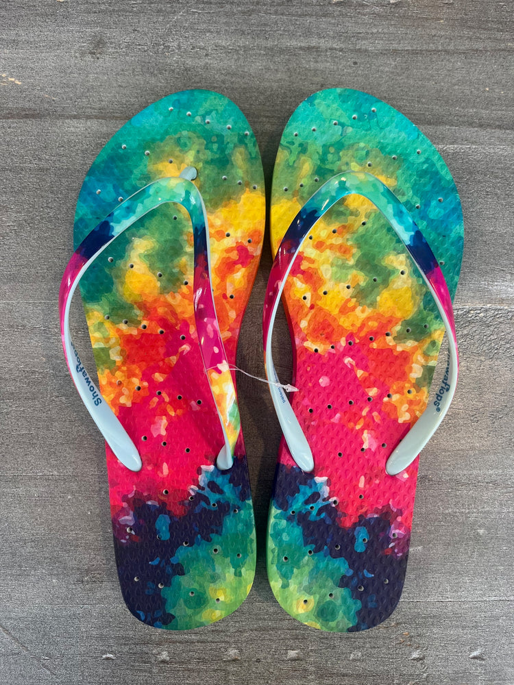 Showaflops Tie Dye Flip Flops