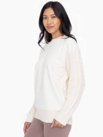 Cream Hybrid Sweater Crew Neck