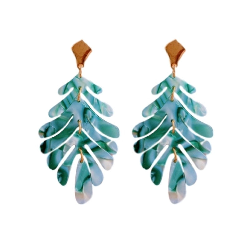 Petite Palm Drop Statement Earrings