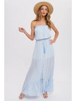 Blue Stripe Maxi Dress