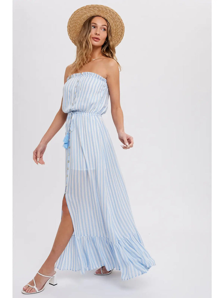 Blue Stripe Maxi Dress