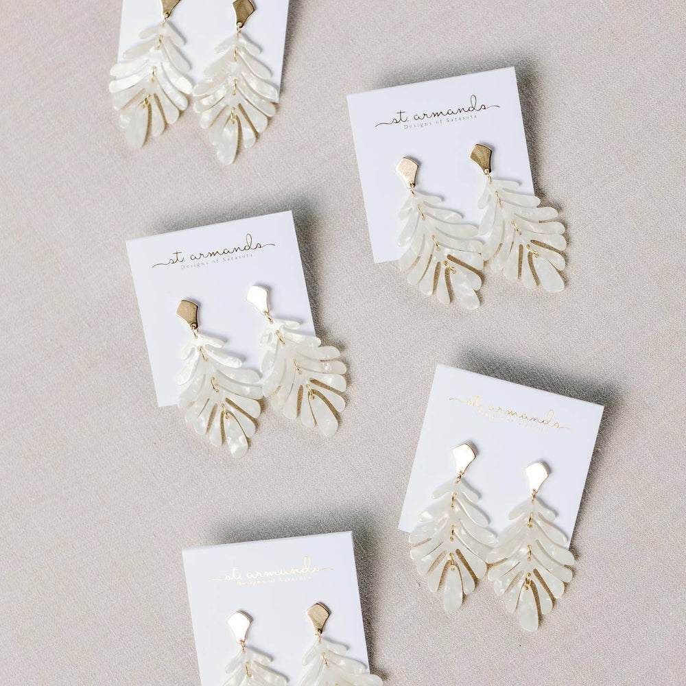 Petite Palm Drop Statement Earrings