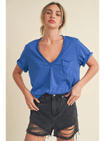 Zoie V-Neck Short Sleeve Top