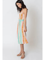 Multicolor Sleeveless Midi Dress