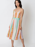 Multicolor Sleeveless Midi Dress