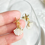 Gold Starfish Earrings