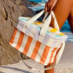 Large Striped Cooler Bag