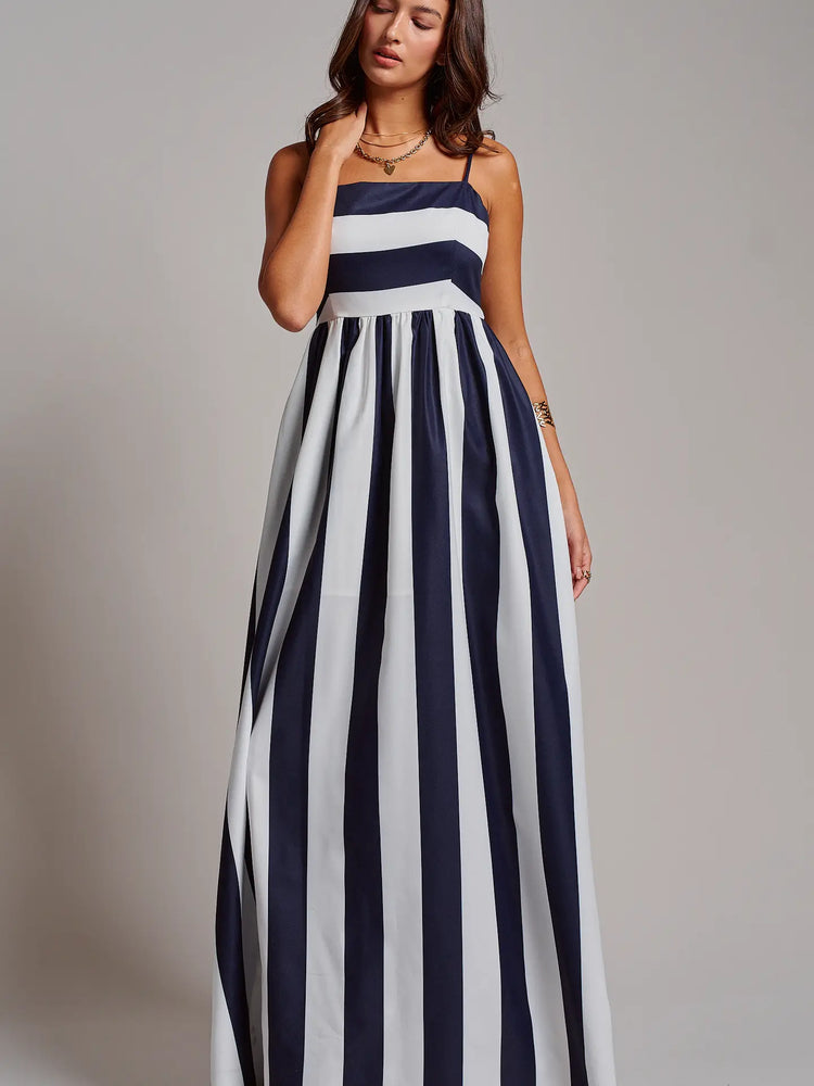 vertical striped maxi dress Stripe Smocked Back – Yup Sup Select Pants Size:32 Strike a statement in BLACK  PROM DRESSES Fuchsia Dress Shirt, Tie