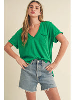 Zoie V-Neck Short Sleeve Top