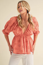 Hazle Eyelet Embroidered Top