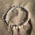 Freshwater Pearl and Waves Bracelet