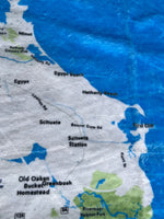 Custom Nautical South Shore Map Towels