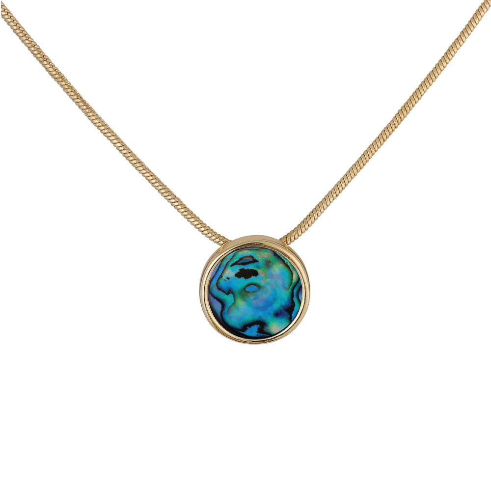 Damon’s Point Abalone Shell Circle Necklace