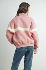 Two Toned Half Zip Sweatshirt