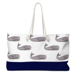 Preppy Whales Weekender Tote Bag