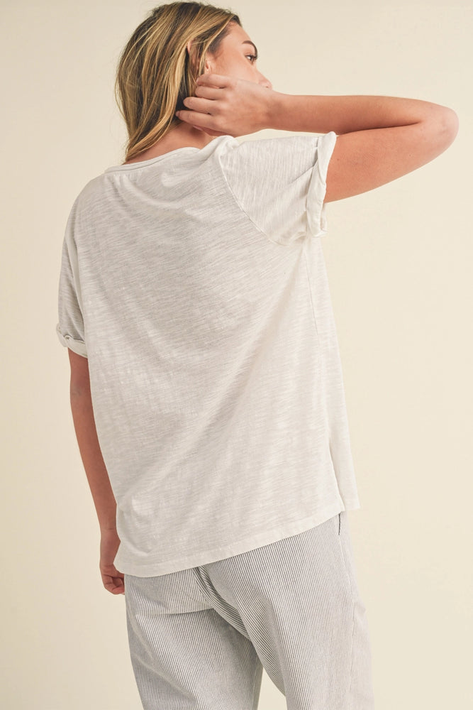 Zoie V-Neck Short Sleeve Top