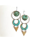 Turquoise Crescent Bella Earrings