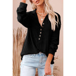 Black Long Sleeve Button-Up