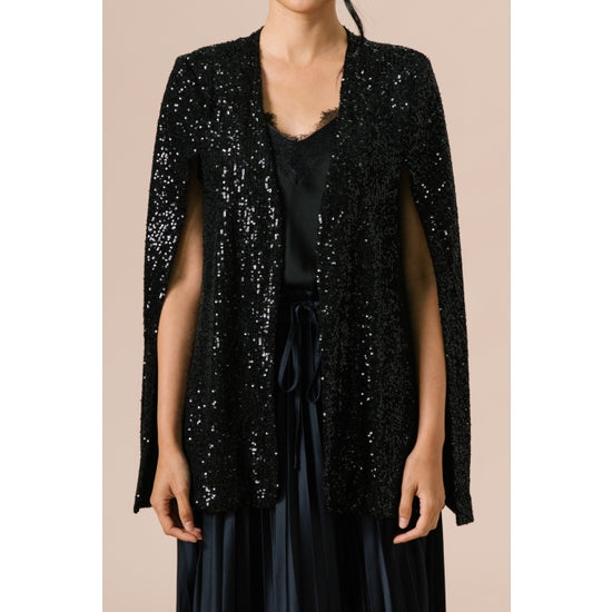 Sequin hotsell cape blazer