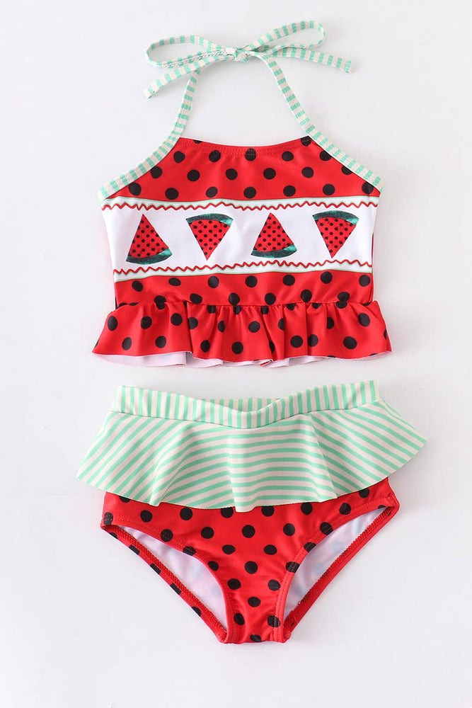 Girls Two Piece Watermelon Swimsuit