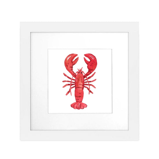 Lobster Watercolor Art 8x8 Print