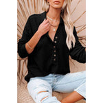 Black Long Sleeve Button-Up