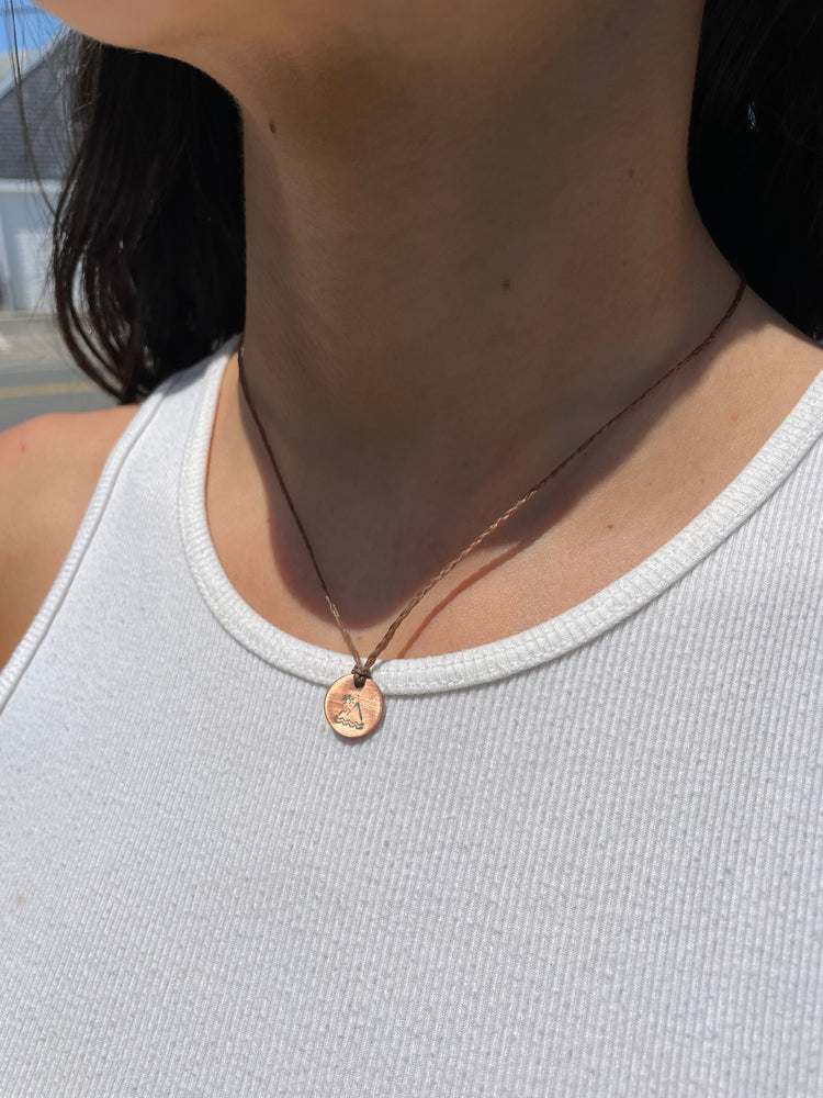 Handmade Copper Stamped Necklace