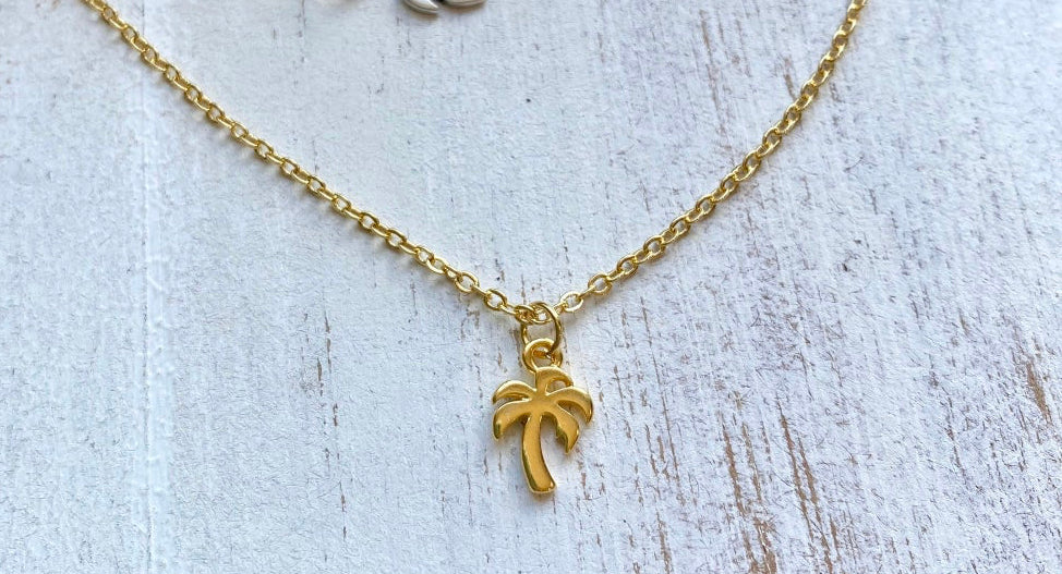 Golden Palm Tree Necklace