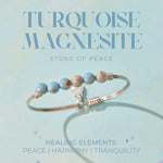 Turquoise Magnesite Energy Stone For Peace Bangle Bracelet