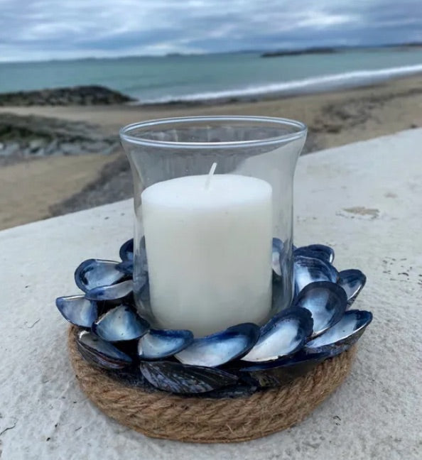 Mussel Shell and Rope Candle